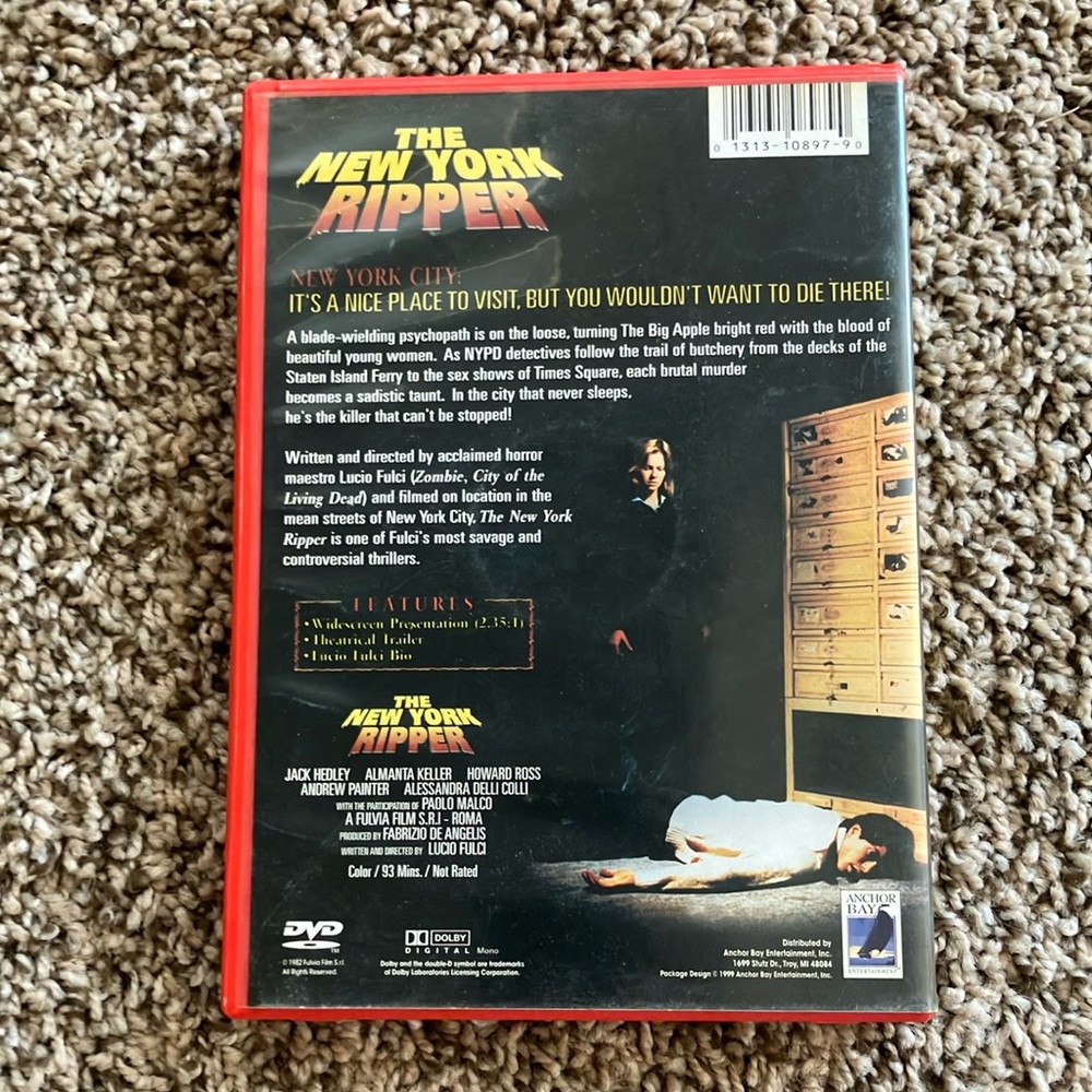 The New York Ripper DVD - Picture 2 of 5